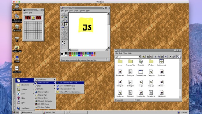 Windows 95 trong Electron đã hỗ trợ Chromium mới nhất, có dark mode