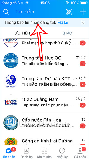 Giao diện Zalo