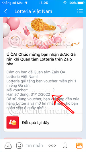 Quan tâm tài khoản Zalo OA