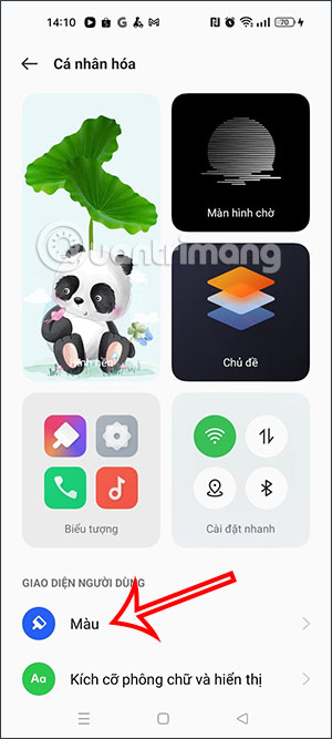 Chỉnh màu điện thoại OPPO