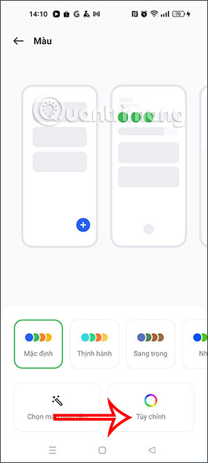 Chọn màu mới cho điện thoại OPPO