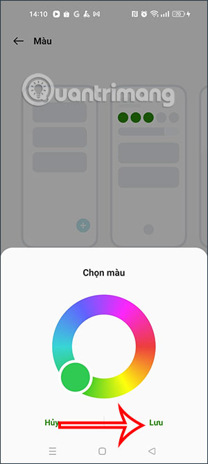 Lưu màu mới cho điện thoại OPPO