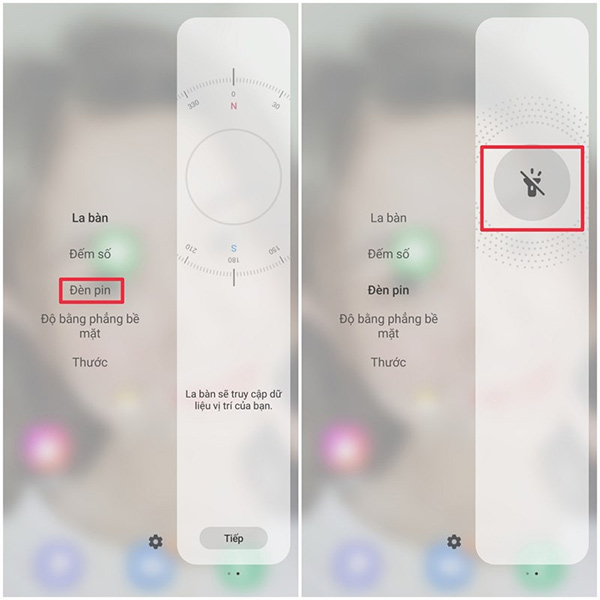 Bật đèn SOS trên Samsung