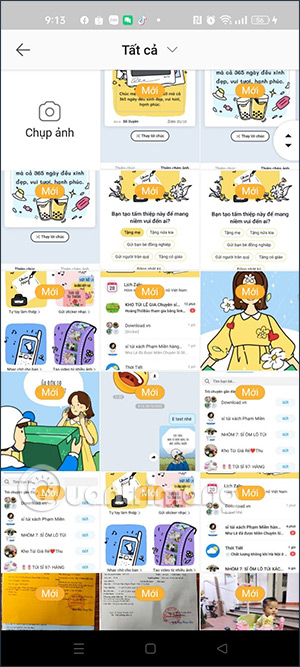 Chọn ảnh chèn vào thiệp 201/0