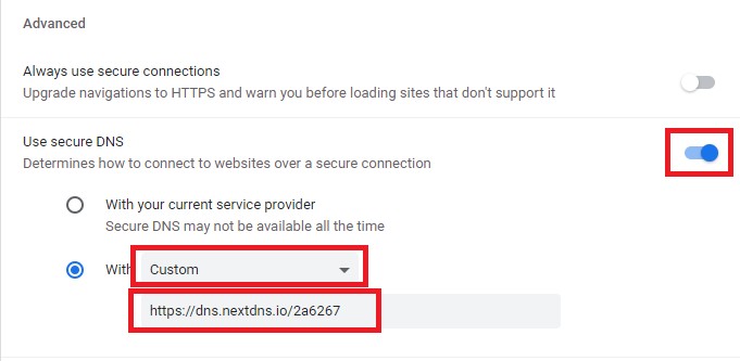 Install NextDNS on Chrome