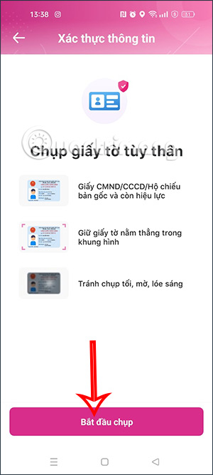 Chụp ảnh giấy tờ tùy thân
