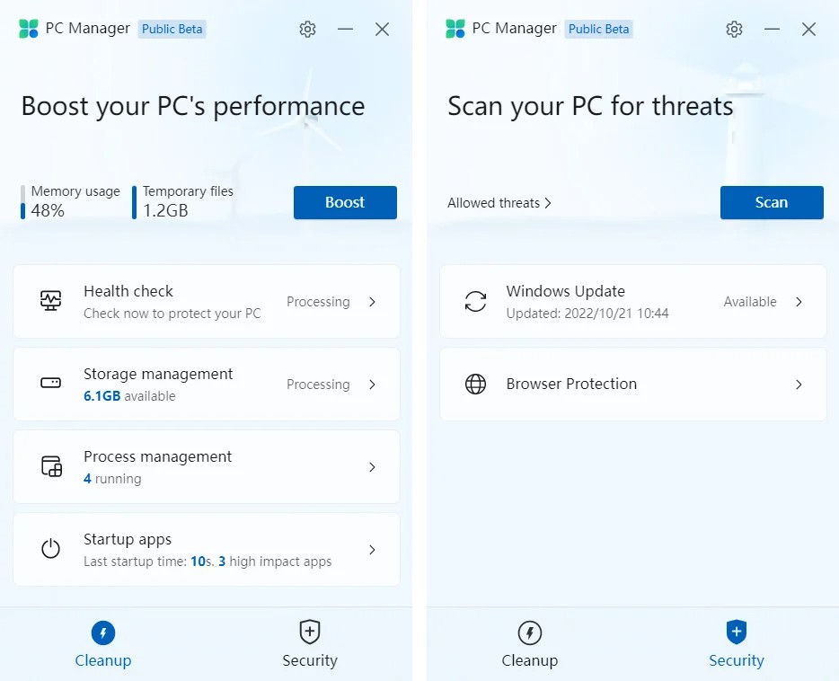 Công cụ PC Manager mới của Microsoft