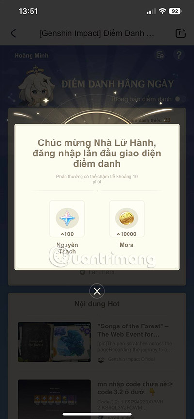 genshin impact diem danh