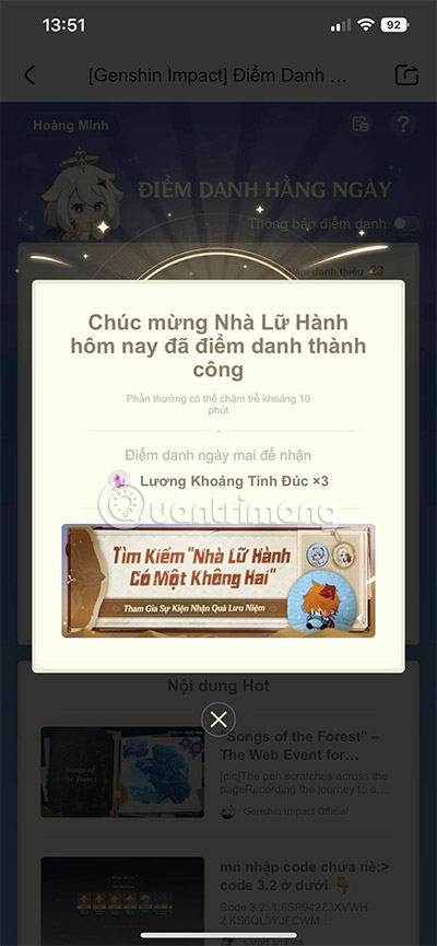 genshin impact diem danh