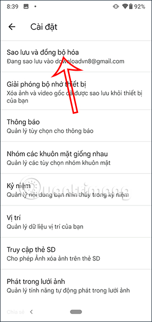 Sao lưu và đồng bộ ảnh Google Photos 