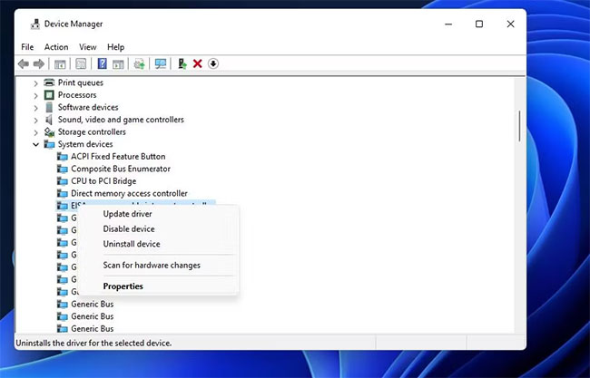 Tùy chọn Disable device