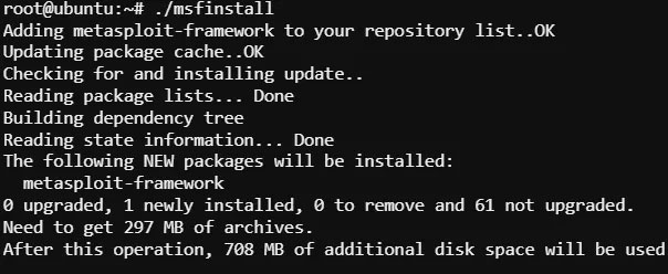 Chạy file msfinstall