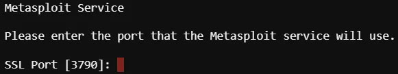 Thiết lập cổng Metasploit