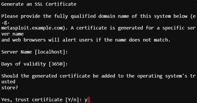 Tạo chứng chỉ SSL