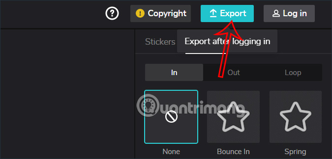 Xuất video trên CapCut online