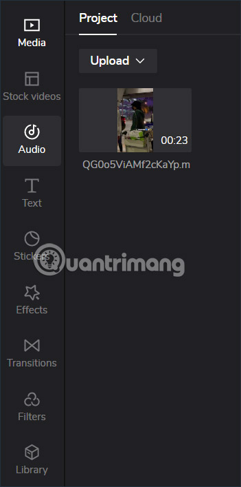 Hiệu ứng cho video trên CapCut online