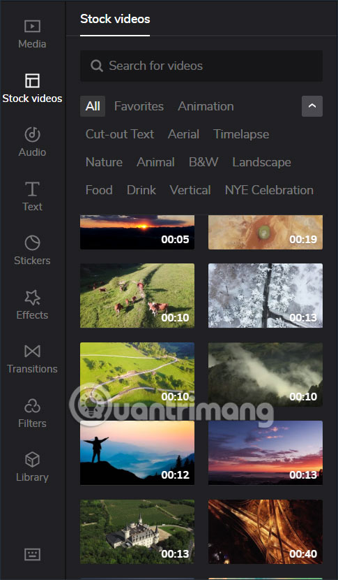 Video intro trên CapCut online