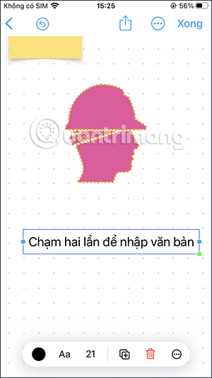 Chỉnh chữ viết trên bảng Freeform