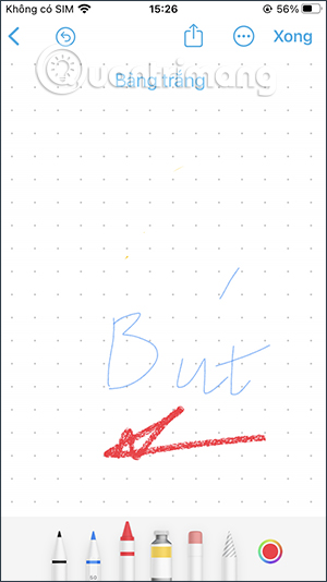 Viết lên bảng trắng