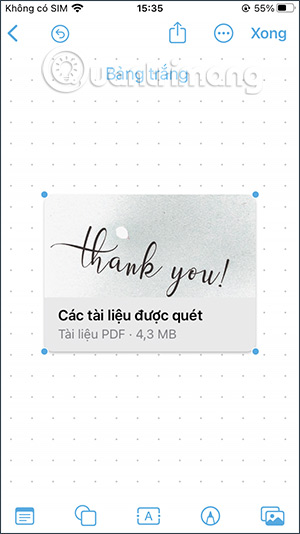 Tài liệu quét trên Freeform