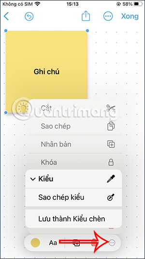 Tùy chỉnh ghi chú trên Freeform
