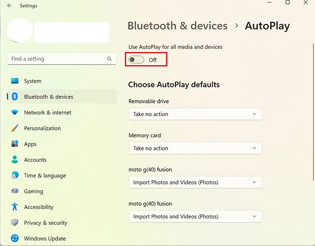 Tắt tính năng AutoPlay trên PC