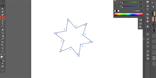 Công cụ Adobe Illustrator Star.