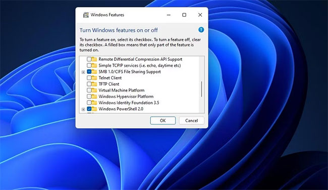 Hộp kiểm Virtual Machine Platform