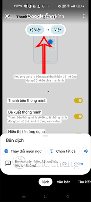 Dịch màn hình trên Oppo
