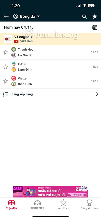 v-league lịch thi đấu