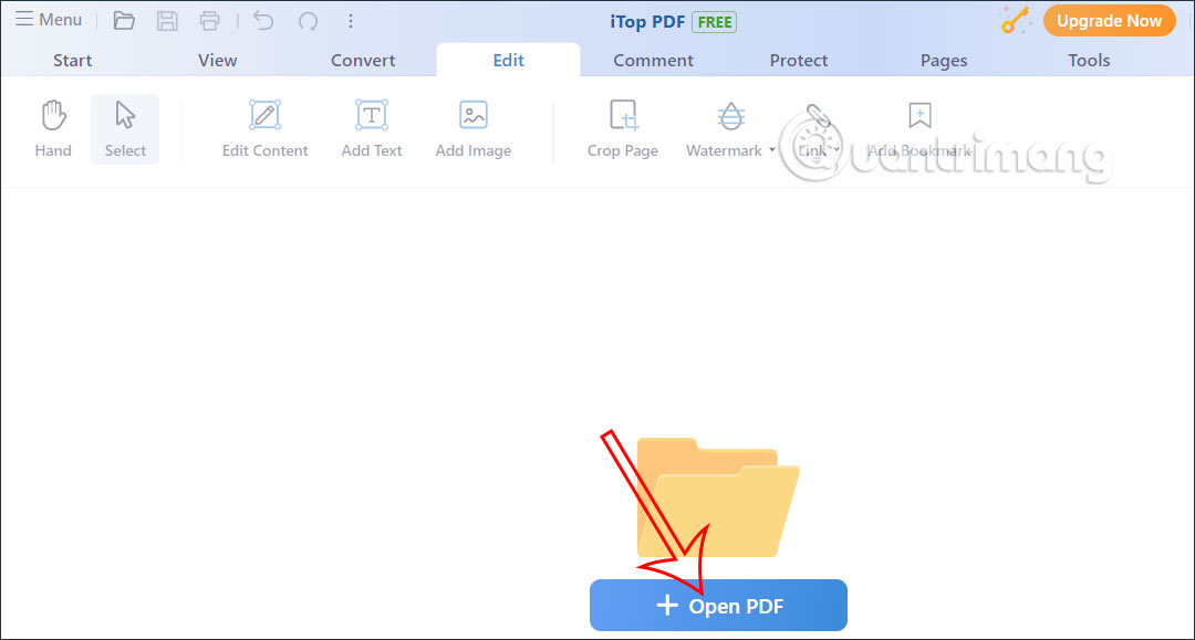 Tải file PDF lên iTop PDF