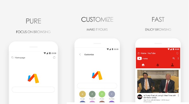 Via Browser: Kích thước nhỏ, nhiều tính năng