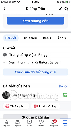 Giao diện chuyên nghiệp Facebook