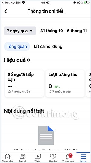 Theo dõi lượt thống kê trên Facebook