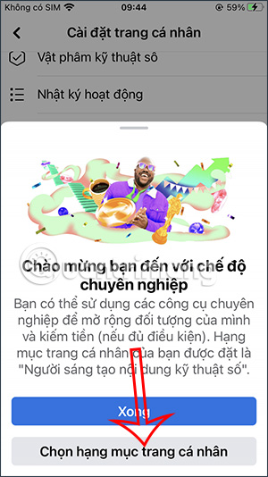 Đổi hạng mục trang chuyên nghiệp Facebook