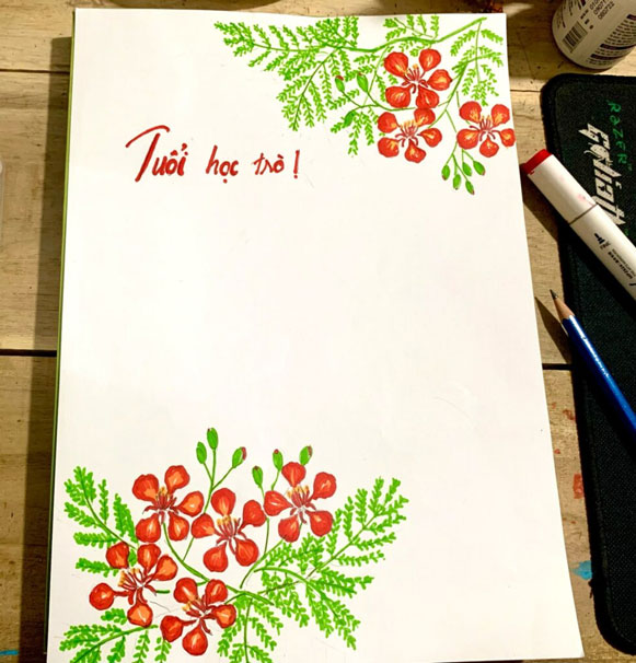 Trang trí báo tường A4 10