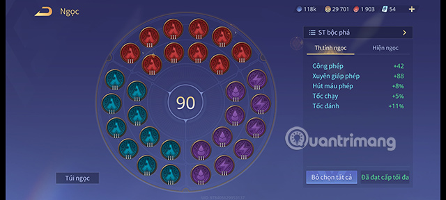 Bảng ngọc thích hợp cho Bonnie