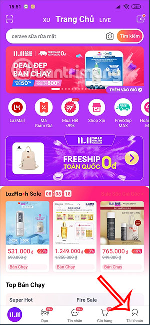 Tài khoản Lazada