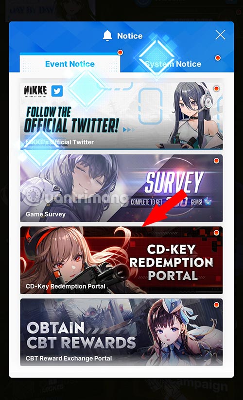 Hướng dẫn nhập code Goddess of Victory