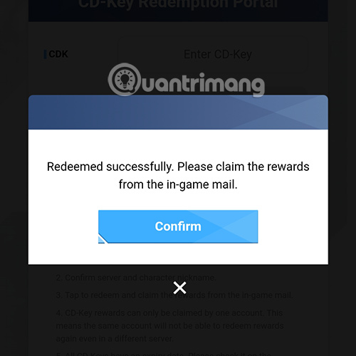 Hướng dẫn nhập code Goddess of Victory