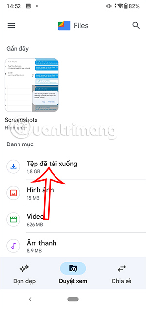 Tệp tin tải xuống điện thoại