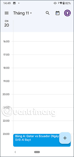 Lịch World Cup 2022 trên Android