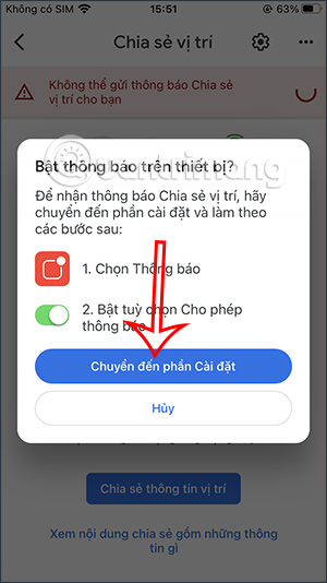 Cài đặt thông báo cho Google Maps