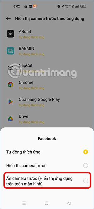 Không dùng tai thỏ cho ứng dụng