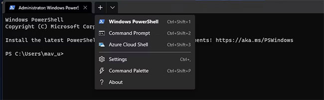 Chọn Command Prompt hoặc Windows PowerShell