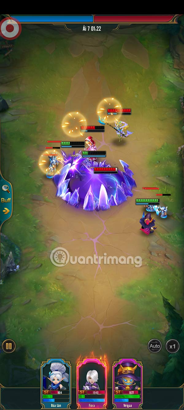 Giao diện chiến đấu trong Liên Minh Siêu Đẳng