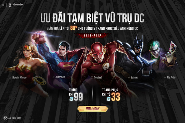 Ưu đãi Tạm biệt vũ trụ DC