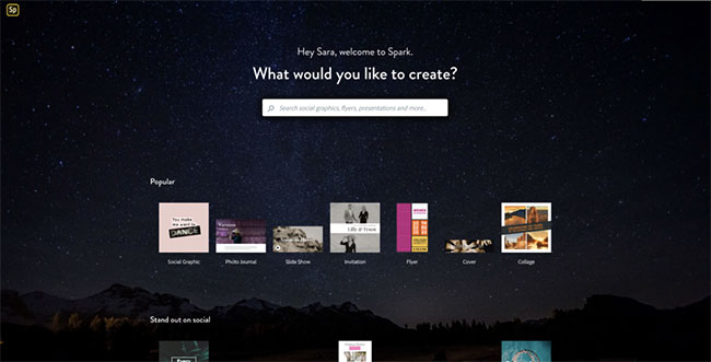 Spark đi kèm với rất nhiều template