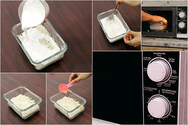 Nấu cơm bằng lò vi sóng