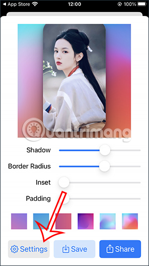Cài đặt cho ảnh trên Xnapper